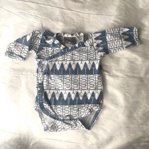 Kate Quinn Organics Kimono Style Blue Geometric